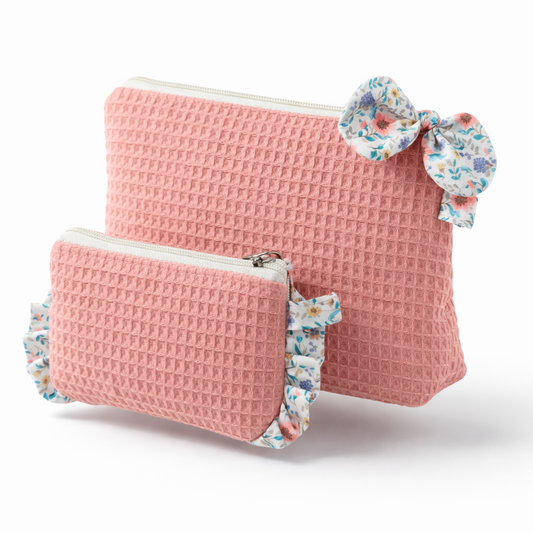 Set Pochette Standard + Pochette Mini | Cotone waffle