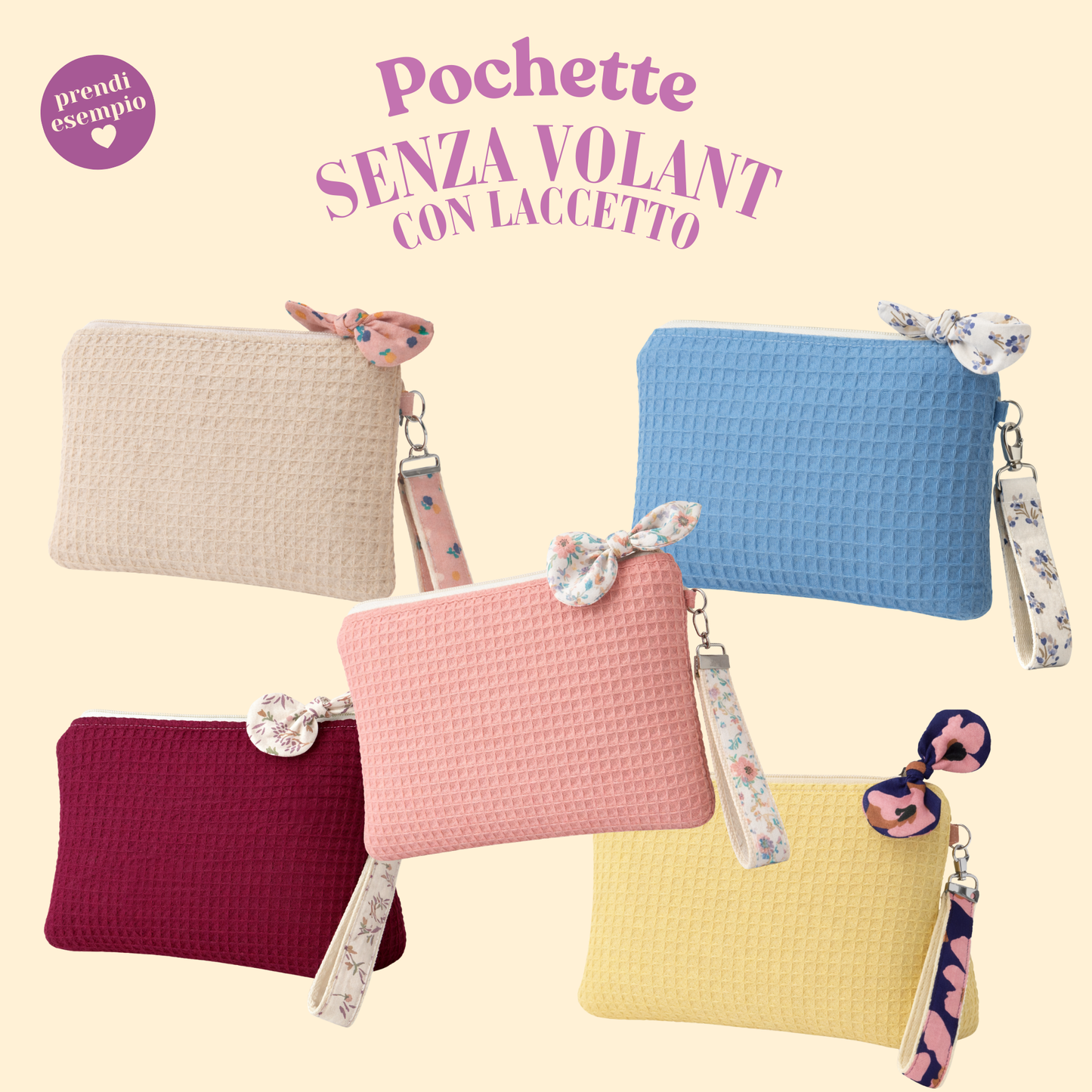 Crea la tua Pochette | 3 dimensioni | Cotone waffle